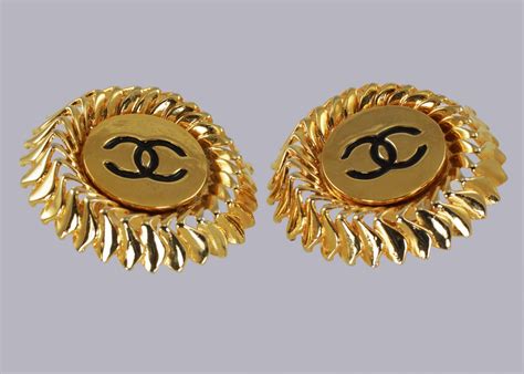 vintage chanel enamel earrings|genuine Chanel earrings.